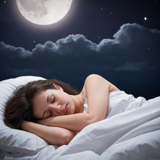 Lady sleeping under the moon